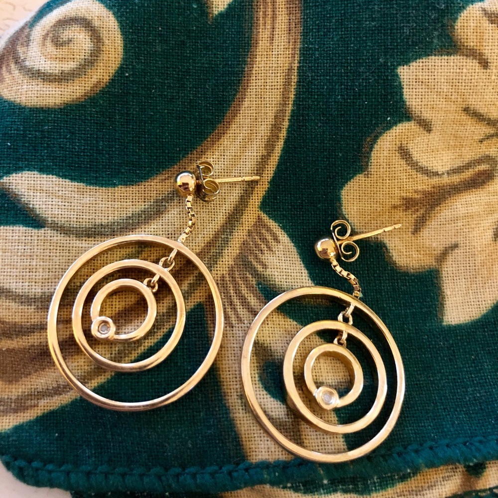 Goldstone earrings